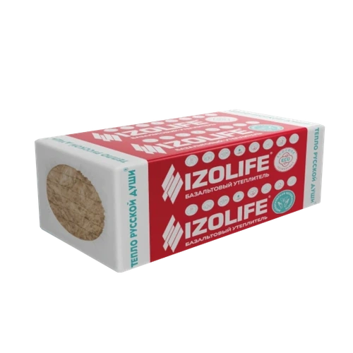 Утеплитель Изолайф IZOLIFE ВЕНТ СТЕНА (45 кг/м3) 1200х600, 50мм 8пл./5,76м2, 0,288м3