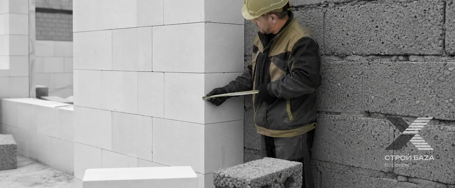 Стены из газобетонных и керамзитобетонных блоков